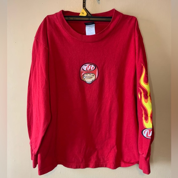 Y2K No Rules Boys Red Skater Shirt - Picture 2 of 6